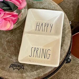 Rae Dunn Happy Spring Divided Serving Dish